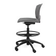 SitOnIt OnCall Light Task Stool in Grey with Padded Seat and Back-4
