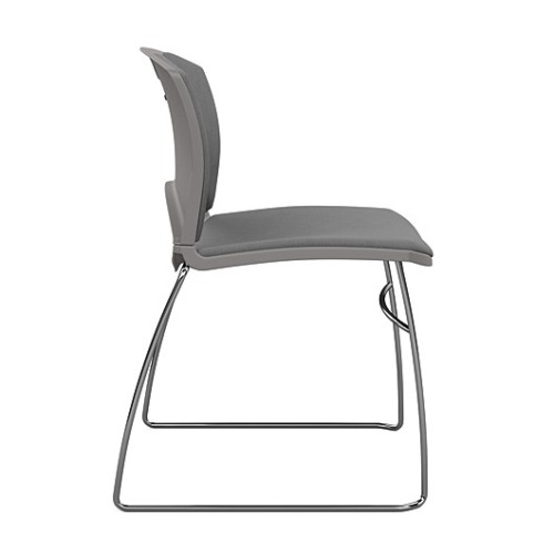OnCall Guest Chair by SitOnIt in Gray with Upholstered Seat and Back-2