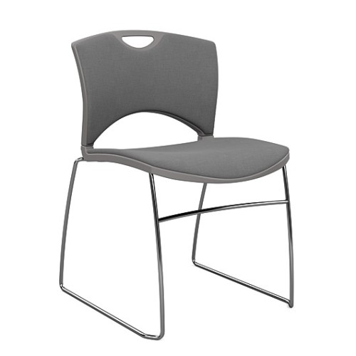 OnCall Guest Chair by SitOnIt in Gray with Upholstered Seat and Back-1