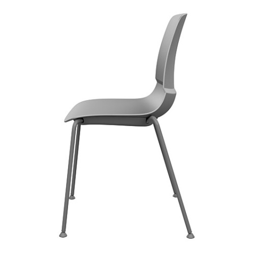 SitOnIt Mika Multipurpose Stackable 4 Leg Chair in Gray-4