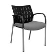 SitOnIt Achieve Multipurpose 4 Leg Chair in Grey and Black-1