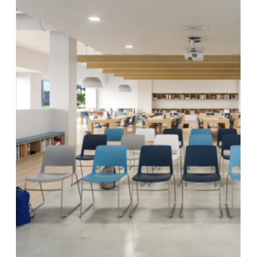 SitOnIt Sprout Multipurpose Stackable Chair in Blue-5