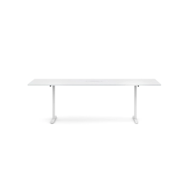 Table for meetings T-EASY from the Narbutas company, white color with dimensions 240x120x75 cm