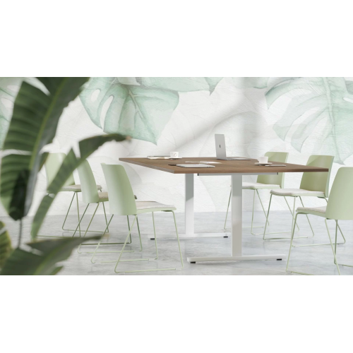 Table for meetings T-EASY from the Narbutas company, white color with dimensions 240x120x75 cm-2