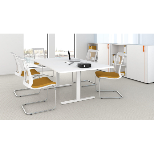 Table for meetings T-EASY from the Narbutas company, white color with dimensions 240x120x75 cm-1