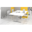 Table for meetings T-EASY from the Narbutas company, white color with dimensions 240x120x75 cm-3