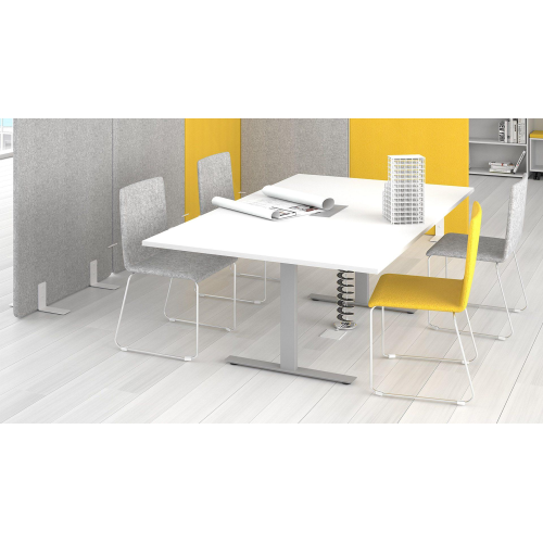 Table for meetings T-EASY from the Narbutas company, white color with dimensions 240x120x75 cm-3