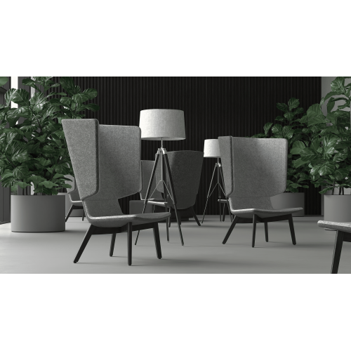 High-back chair TWIST&SIT from Narbutas, black 87x87x126-138, back height 42-55 cm-1