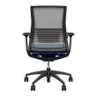 SitOnIt Vectra task chair with high back, mesh back, blue fabric seat, grey frame, on wheels-3