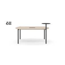 Conference and meeting table ZEDO by Narbutas in black with dimensions 180x108x74 cm