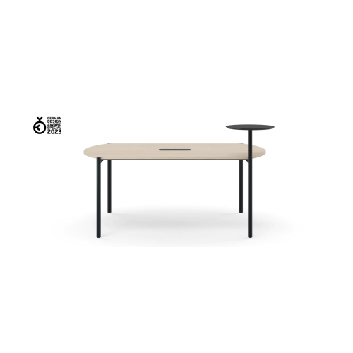 Conference and meeting table ZEDO by Narbutas in black with dimensions 180x108x74 cm