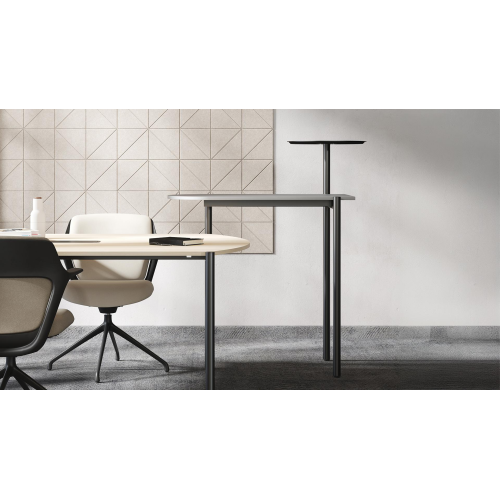 Conference and meeting table ZEDO by Narbutas in black with dimensions 180x108x74 cm-2