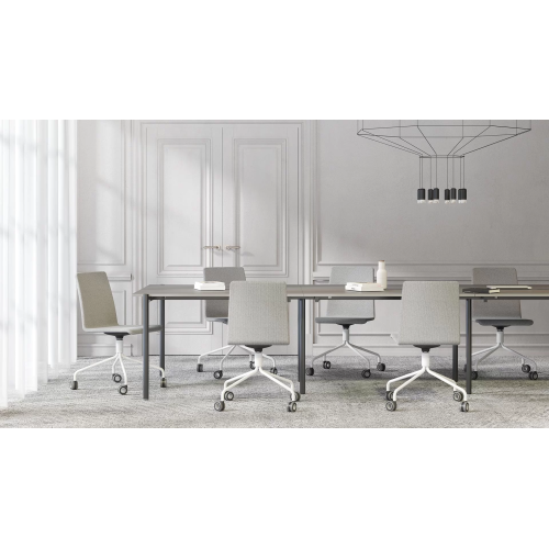 Conference and meeting table ZEDO by Narbutas in black with dimensions 180x108x74 cm-1