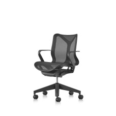 Cosm - office chair on castors, low back, graphite color 84501