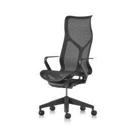 Cosm - office chair on castors, high back, graphite color 84501