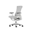 Embody office chair, on castors, white frame, grey fabric, mineral - 3SY09-3