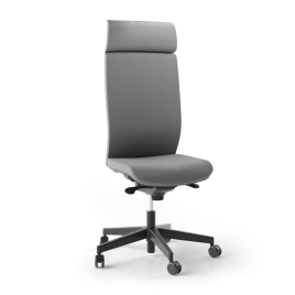 Narbutas AURA - Executive Chair, Fixed Head Support, Adjustable Backrest, Plastic Base With Fibreglass, Polyamide Castors | Management Offices