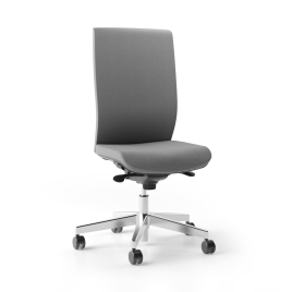 Narbutas AURA - Task Chair, Adjustable Backrest, Synchronous Mechanism, Polished Aluminium Base Polyamide Castors | Office & Home