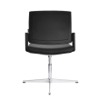 Narbutas AURA, Visitor Chair, Black Backrest Upholstered From Both Sides, Chrome Plated Steel Frame | Desk Work-1