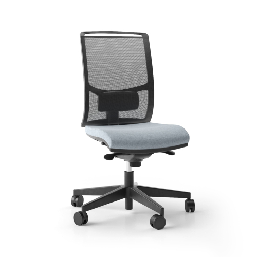 Narbutas DIVA - Task Chair, Fully Adjustable Lumbar Support, Synchro Mechanism, Black Plastic Base With Fibreglass, Polyamide Castors | Desk Use