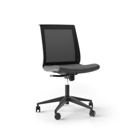Narbutas EVA - Task Chair, Color Black, 5 Star Black Nylon Base With Strenghtening Steel Cone, Polyamide Castors | Office & Home