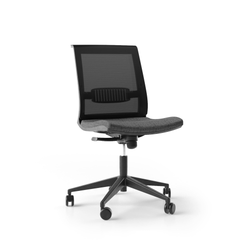 Narbutas EVA - Task Chair, Color Black, Lumbar Support, 5 Star Black Nylon Base With Strenghtening Steel Cone, Polyamide Castors | Offices