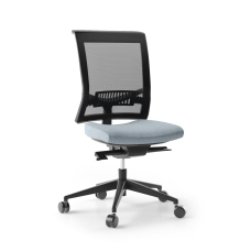 Narbutas EVA.II - Task chair, Blue Fabric, Black Mesh, Black Plastic Base With Fibreglass, Polyamide Castors | Office & Home