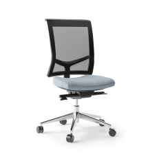 Narbutas EVA.II - Task chair, Blue Fabric, Black Mesh, Steel Base, Polyamide Castors | Offices