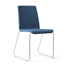 Narbutas MOON - Conference Chair, Color Blue, Upholstered Backrest And Seat, Chrome-Plated Wire Steel Frame | Offices & Boardrooms