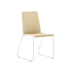 Narbutas MOON - Conference Chair, Color Beige, Chrome-Plated Wire Steel Frame | Office Spaces