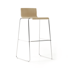 Narbutas MOON - High Chair, color Blue, Chrome - Plated Wire Steel Frame | Professional Appearance