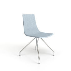 Narbutas NORTH CAPE - Visitor Chair, Color Blue, Upholstered Seat And Backrest, Chromed 4-leg Steel Frame Base | Business Spaces