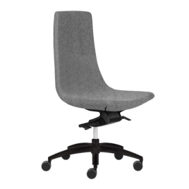 Narbutas NORTH CAPE - Task Chair, Grey Fabric, Black Plastic Base With Fiberglass, Rubber Castors | Workstations