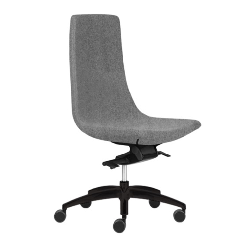 Narbutas NORTH CAPE - Task Chair, Grey Fabric, Black Plastic Base With Fiberglass, Polyamide Castors | Office & Home
