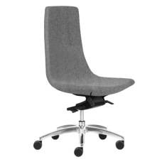Narbutas NORTH CAPE - Task Chair, Grey Fabric, Polished Aluminium Base, Polyamide Castors | Office Environments