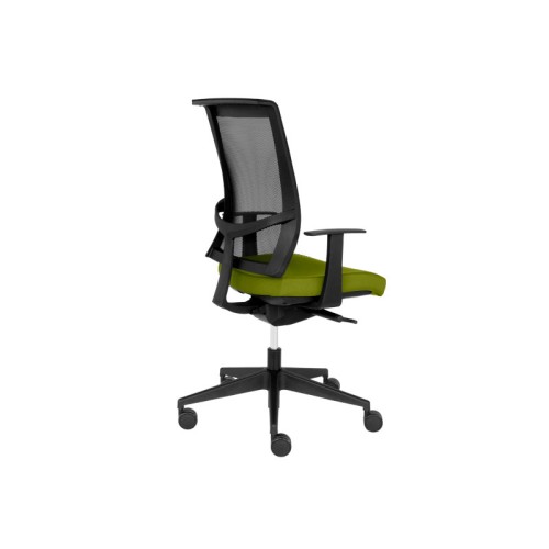 Office chair EVA II with swivel mechanism, with armrests, on castors, seat - fabric, back - mesh-3