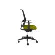 Office chair EVA II with swivel mechanism, with armrests, on castors, seat - fabric, back - mesh-1