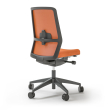 Narbutas SURF - Task Chair, Mesh Upholstered Backrest, Color Orange, Black Fiberglass Reinforced Plastic Base With Rubber Castors | Workstations-1