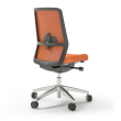 Narbutas SURF - Task Chair, Mesh Upholstered Backrest, Color Orange, Polished Aluminium 5 Star Base With Rubber Castors | Desk Work-1