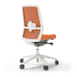 Narbutas SURF - Task Chair, Mesh Upholstered Backrest, Color Orange, White 5-star Fiberglass Reinforced Plastic Base With Polyamide Castors | Desk Use-1