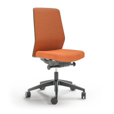 Narbutas SURF - Task Chair, Mesh Upholstered Backrest, Color Orange, Black 5-star Fiberglass Reinforced Plastic Base With Polyamide Castors | Task Seating