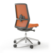 Narbutas SURF - Task Chair, Mesh Upholstered Backrest, Color Orange, Polished Aluminium 5 Star Base With Polyamide Castors | Durable Construction-1