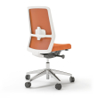 Narbutas SURF - Task Chair, Mesh Upholstered Backrest, Color Orange, Polished Aluminium 5 Star Base With Rubber Castors | Practical Design-1