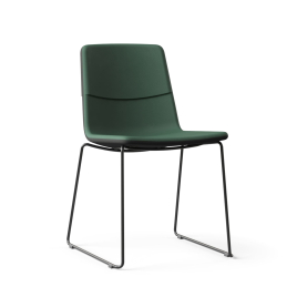 Narbutas TWIST&SIT - Conference Chair, Color Green, Powder-Coated Wire Steel Frame On Hard Plastic Glides | Corporate Use