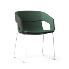 Narbutas TWIST&SIT - ArmChair, Color Green, Powder-Coated Wire Steel Frame On Glides | Conference Areas