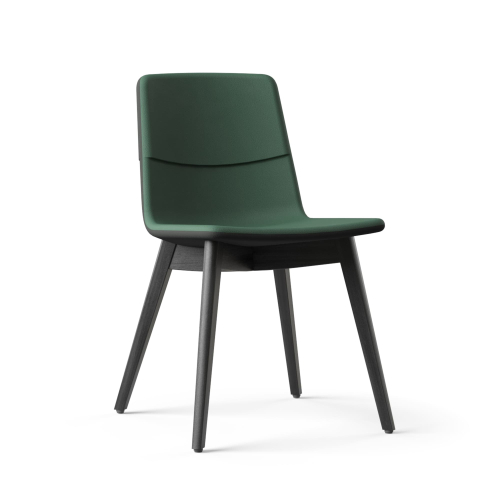Narbutas TWIST&SIT -High Back Lounge Chair Color Green, Solid Ash Wood On Glides | Reception Spaces