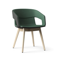 Narbutas TWIST&SIT - ArmChair, Color Green, Solid Ash Wood On Glides | Corporate Spaces