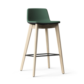Narbutas TWIST&SIT - High Chair, For 41,3 in. Desks,  Color Green, Solid Ash Wood With Painted Metal Footring And Glides | Professional Appearance