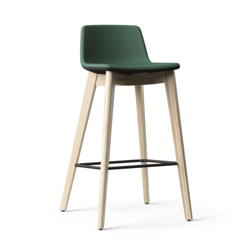 Narbutas TWIST&SIT - High Chair, For 41,3 in. Desks, Color Green, Solid Ash Wood With Painted Metal Footring And Glides | Professional Appearance
