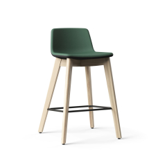 Narbutas TWIST&SIT - High Chair, For 35,4 in. Desks, Color Green, Solid Ash Wood With Painted Metal Footring And Glides | Offices & Boardrooms
